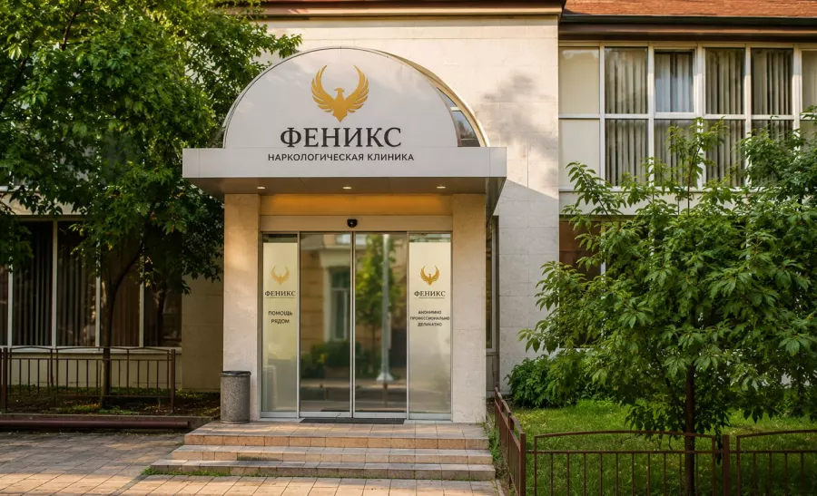 Вход в наркологическую клинику «Феникс» в Солнечногорске